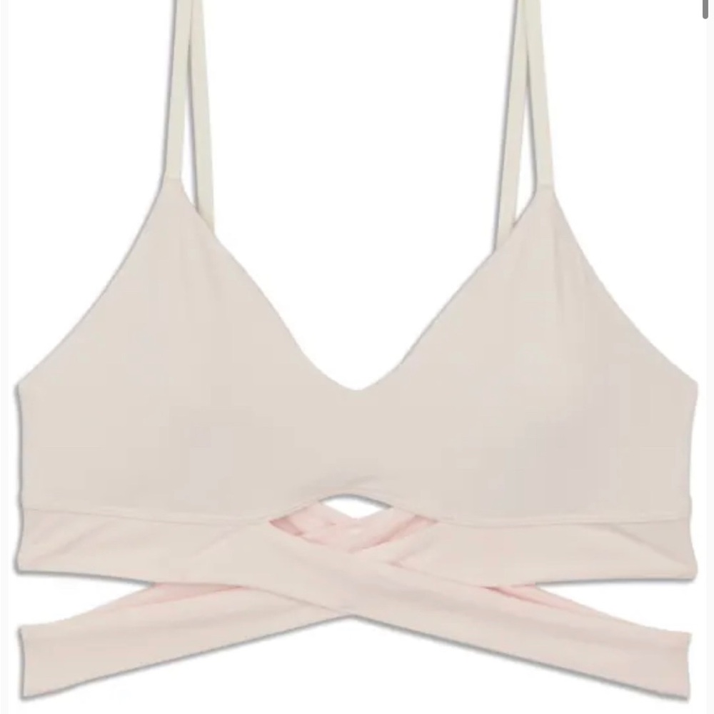 Lululemon like new strawberry milkshake wrap sports bra never worn